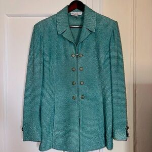 [SOLD] Turquoise St. John Tweed Jacket